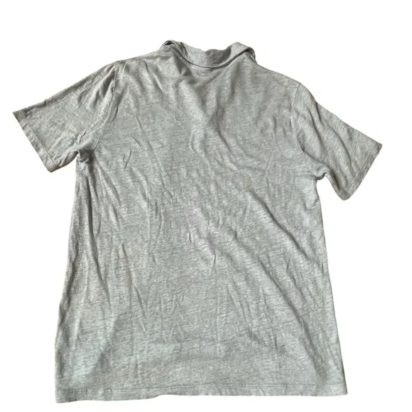 Men's VINCE Gray Blue Linen Polo Shirt size Small - Picture 9 of 10